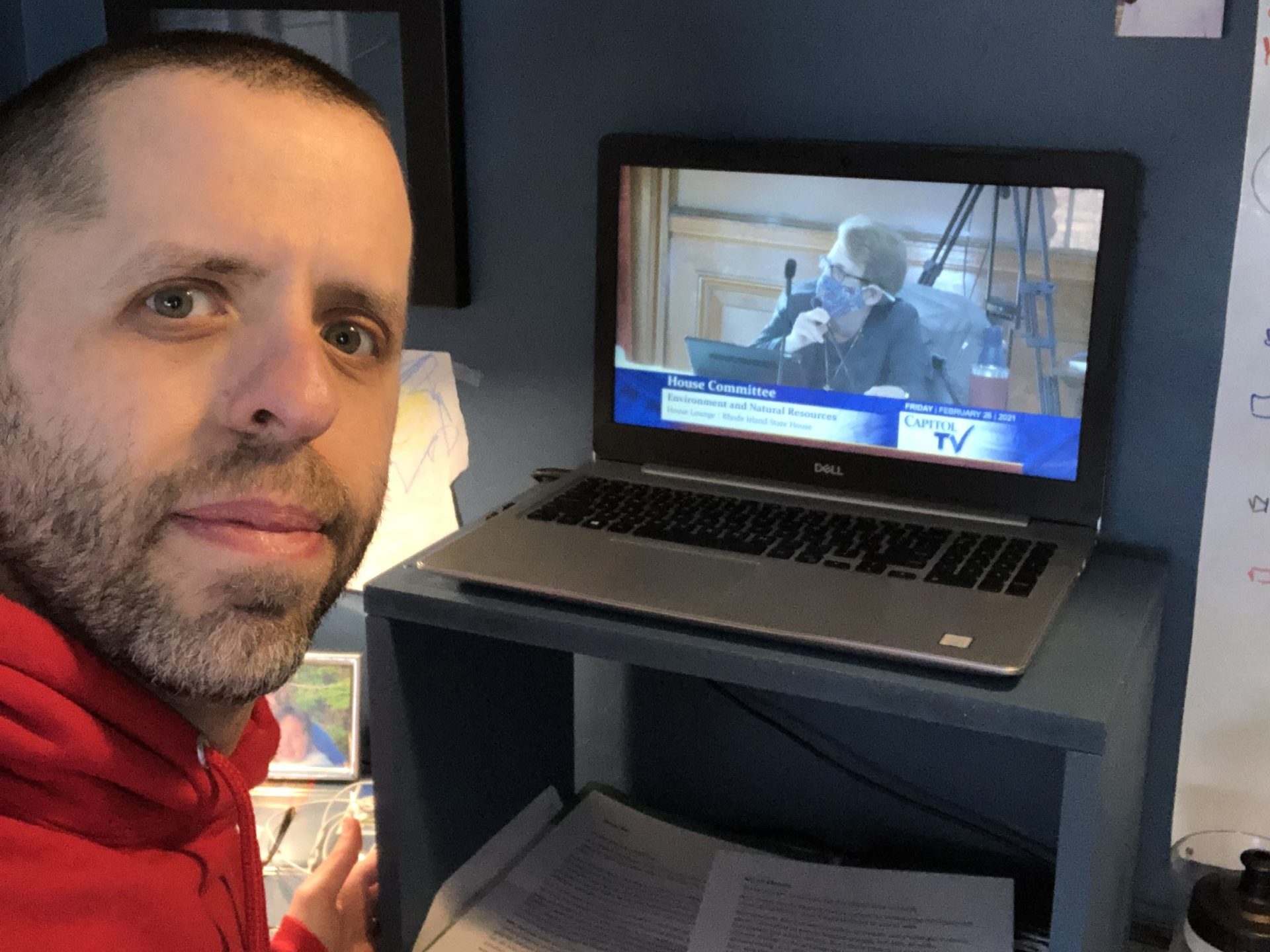 Save The Bay Advocacy Coordinator, Jed Thorp, submits testimony virtually during the 2021 Rhode Island legislative session.