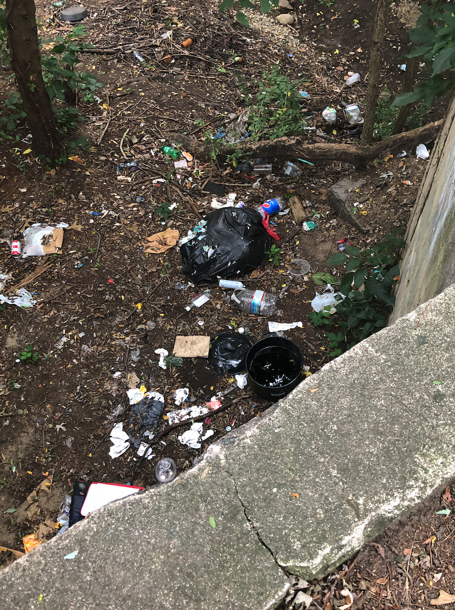 Litter-strewn-throughout-a-park-in-Cranston-Rhode-Island
