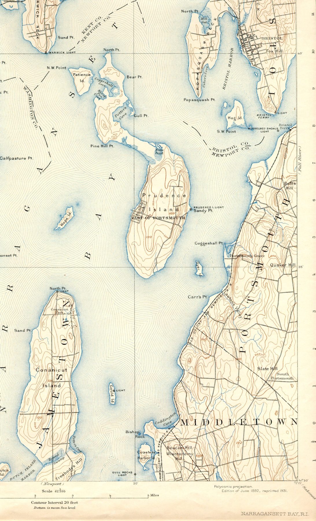 Narragansett Bay Chart